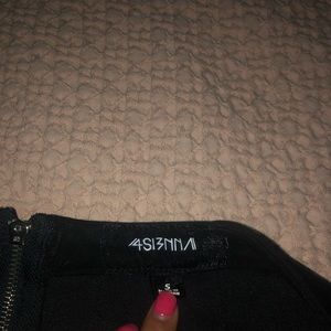 Black suede skirt